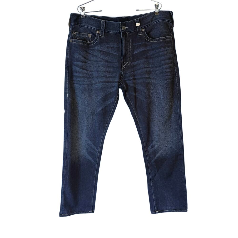 True Religion Geno Relaxed Slim Denim Jeans Dark Wash Men's Size 38